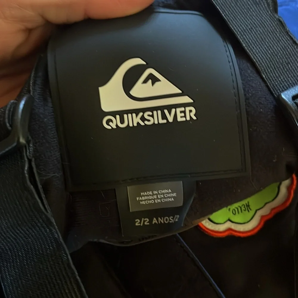 Quicksilver | blue snow bibs toddler size 2 adjustable straps zip front - Picture 5 of 11